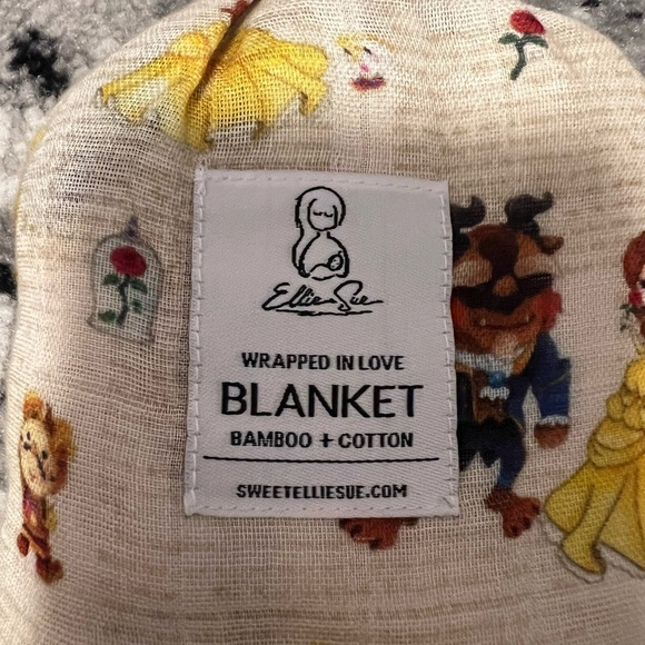 Beauty and the Beast Muslin Swaddle - never used! - Picture 2 of 2